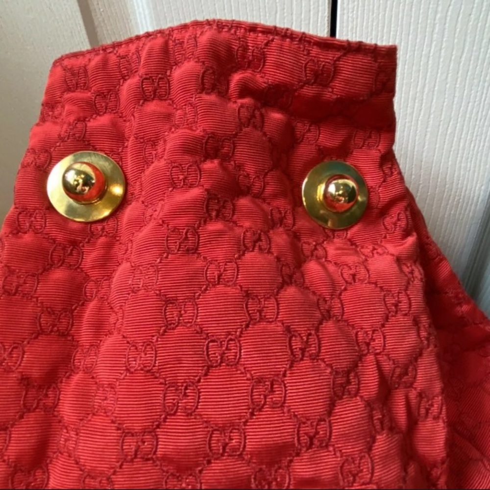Rare Red Gucci Embroidered Backpack - Picture 2 of 11